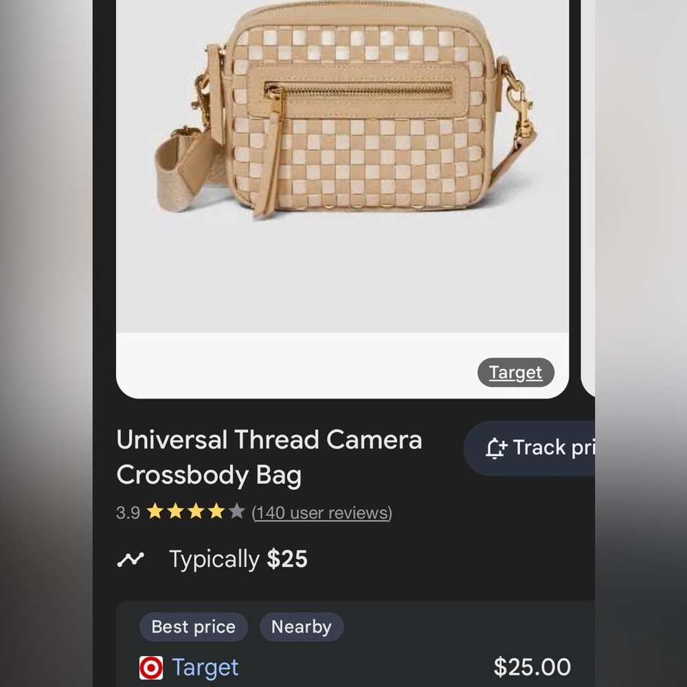 Universal Thread Tan Crossbody Bag with Chic Design